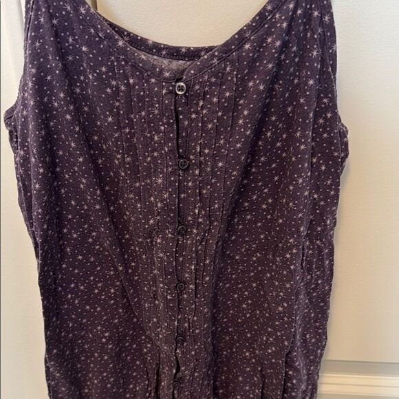 American Eagle Outfitters Purple Buttoned Spaghetti Strap Tank - Picture 2 of 4
